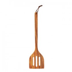 Curved Slotted Spatula 30 cm. , PU Tied ,w/"Mye" Laser
